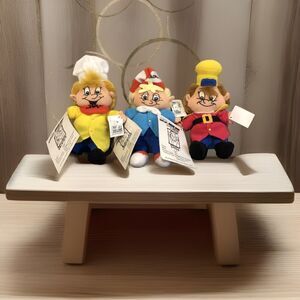 Kellogg's Snap Crackle Pop Plush Set Bean Bag Dolls Rice Krispies Vintage 1997